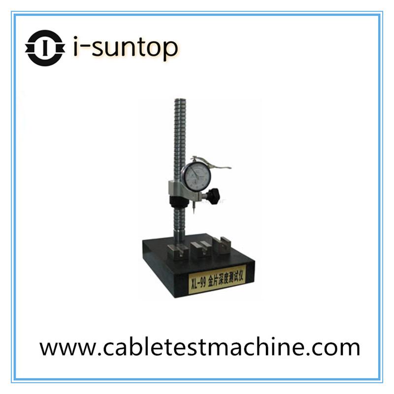 gold plaque depth test device